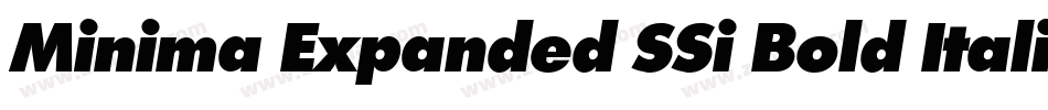 Minima Expanded SSi Bold Italic字体转换